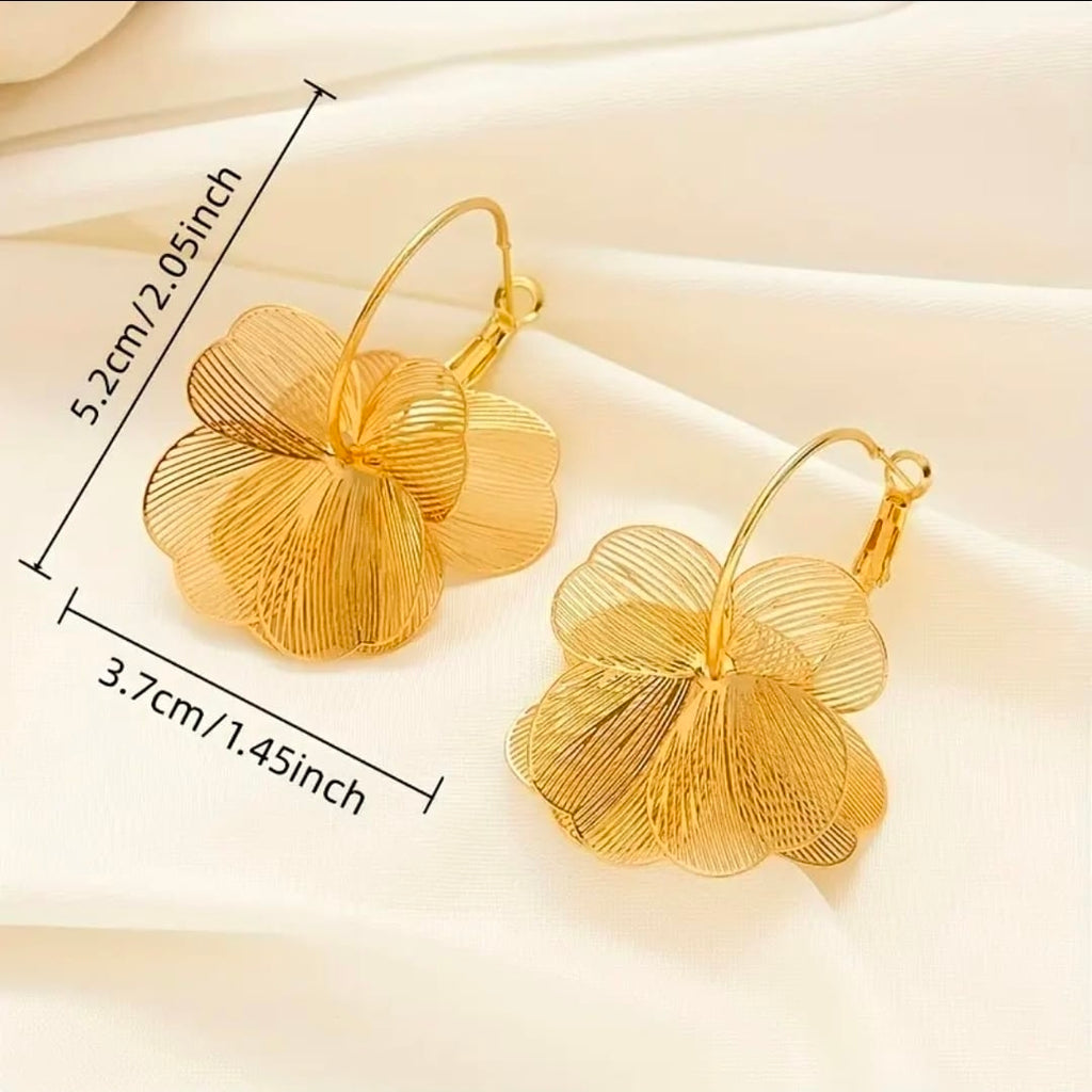 Flora Golden Bloom Hoop Earrings