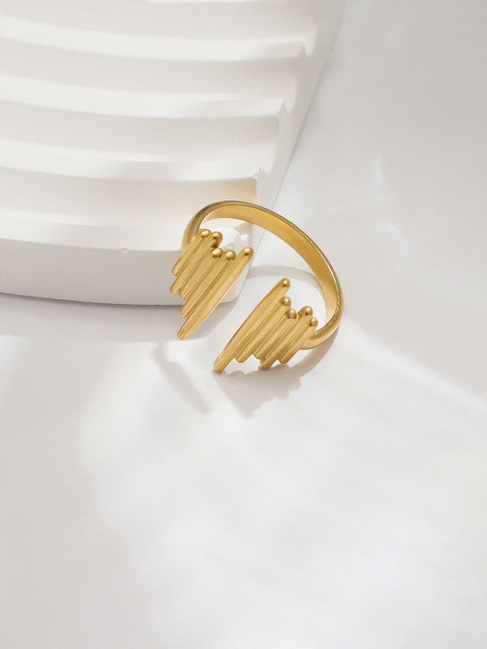 Golden Skyline Bar Adjustable Ring