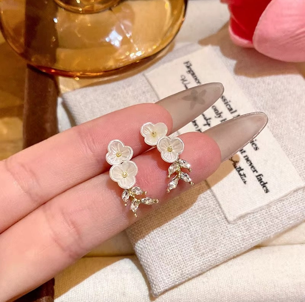 Blossom Crystal Ear Climbers