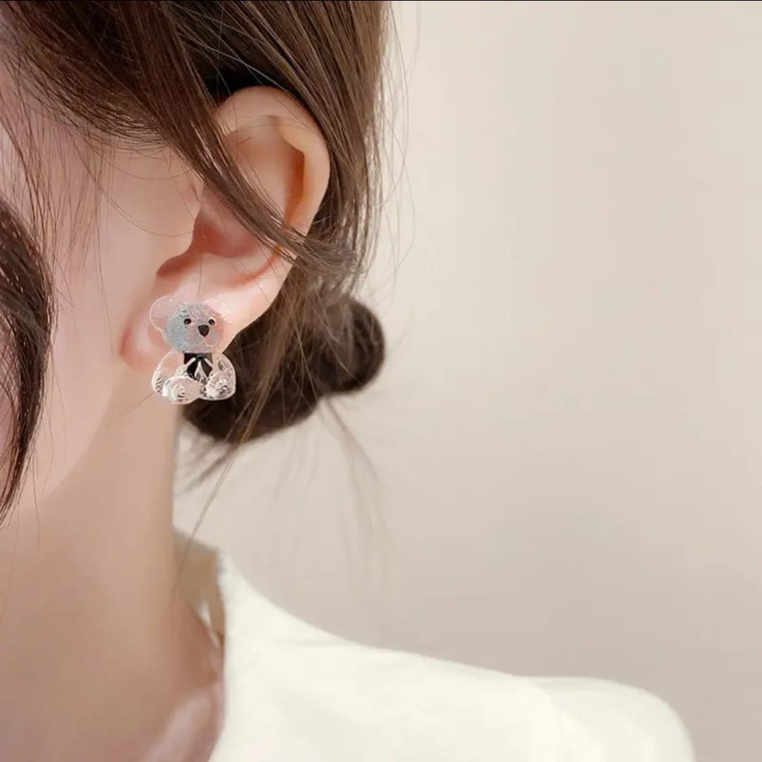 Cute Teddy Bear Stud Earrings
