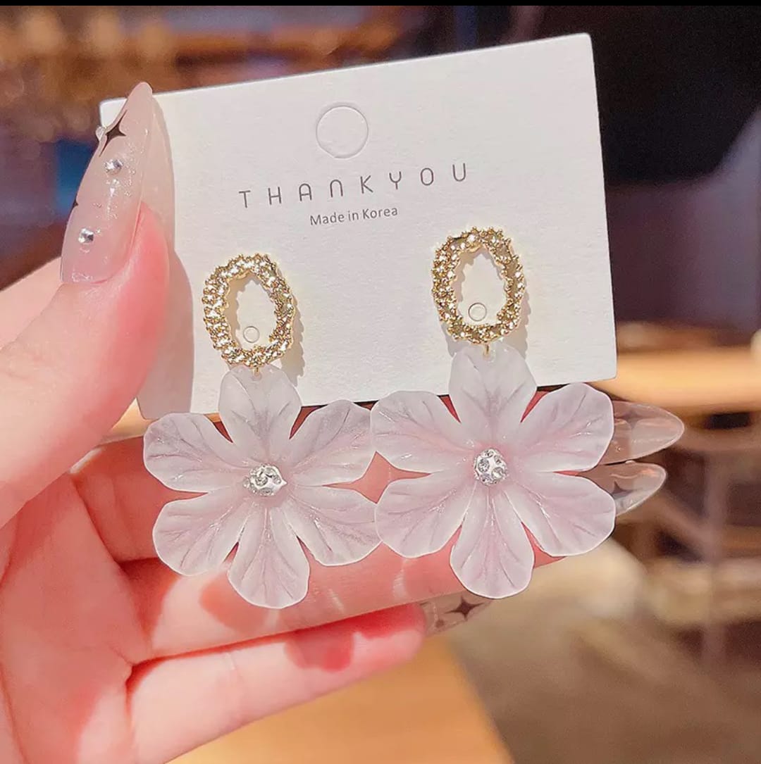 Crystal Bloom Drop Earrings