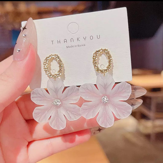 Crystal Bloom Drop Earrings
