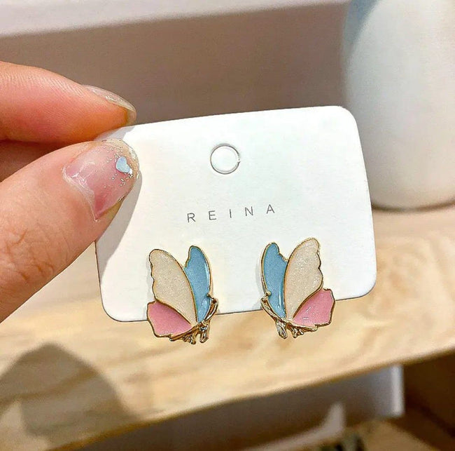 Pastel Flutter Butterfly Stud Earrings