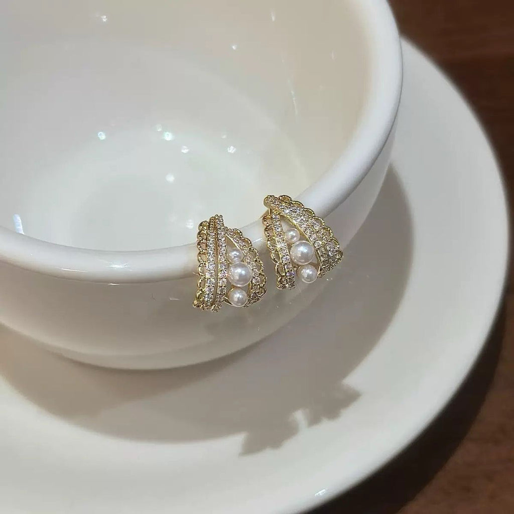 Pearl Luxe Arc Earrings