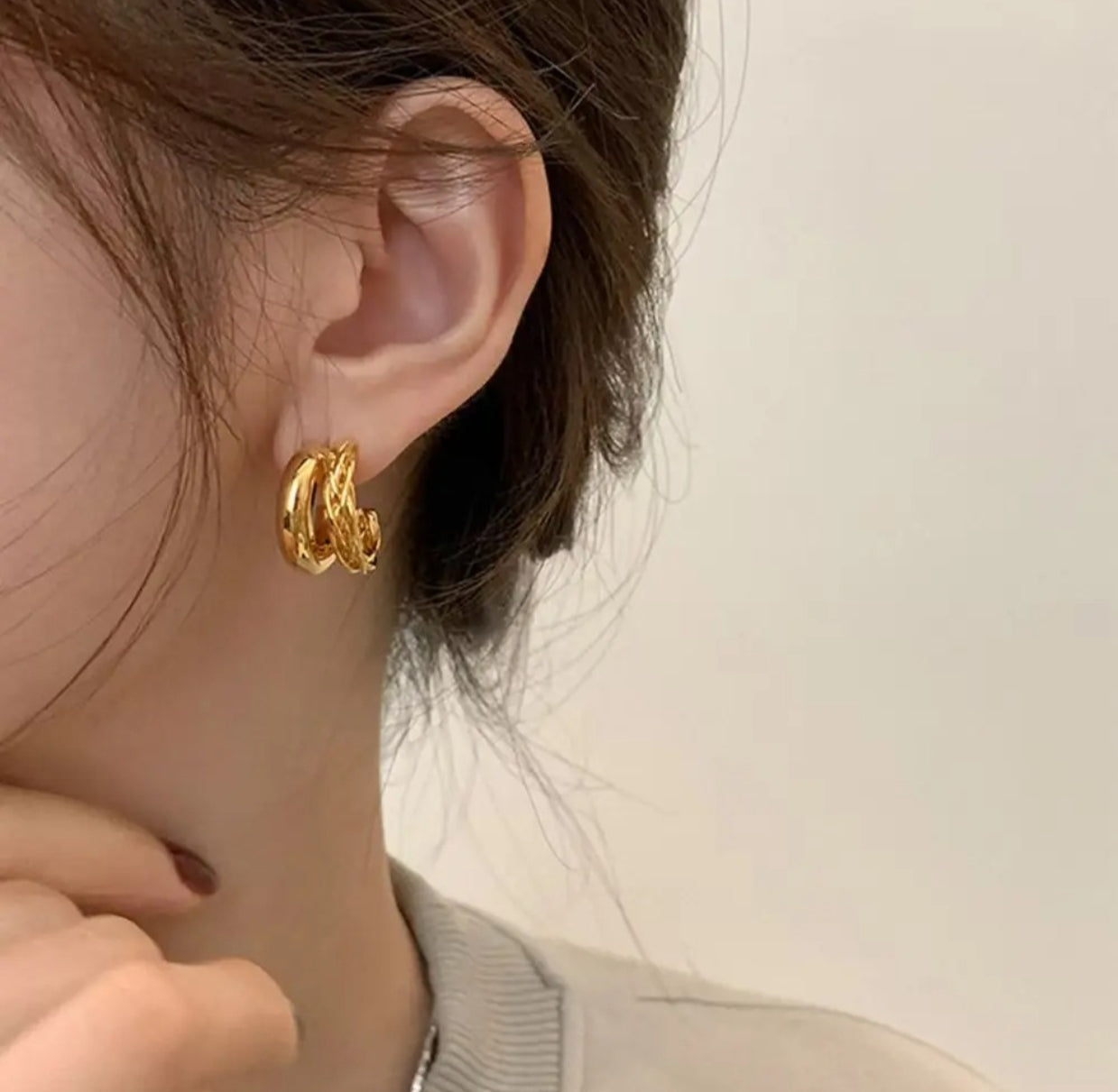 Double Layer Hop Earrings