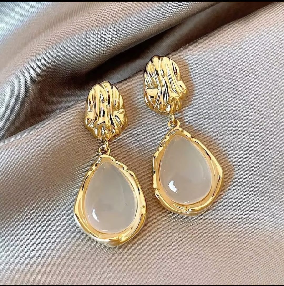 Luna Teardrop Stone Earrings