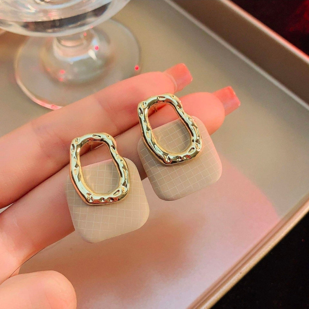 Midnight Grid Statement Earrings