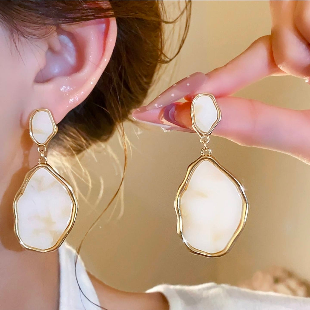 Serena Marble Drop Earrings