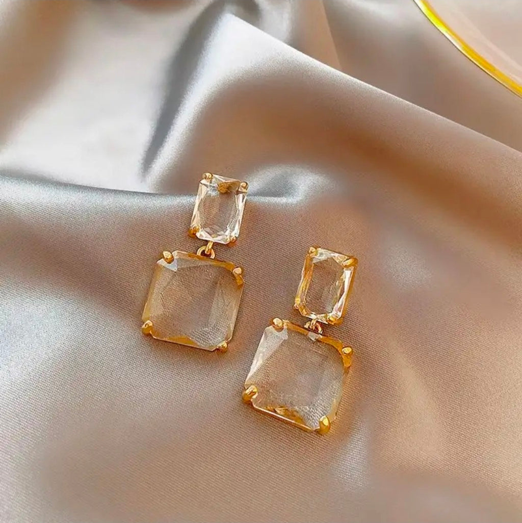 Crystal Cascade Statement Earrings