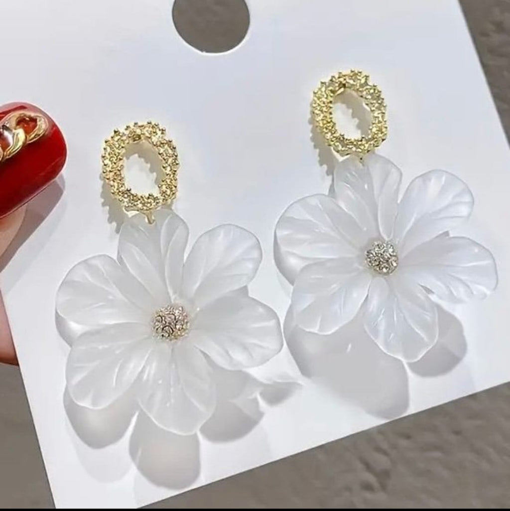 Crystal Bloom Drop Earrings