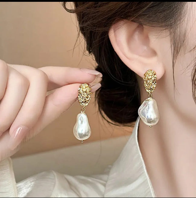 Aurora Baroque Pearl Drop Earrings
