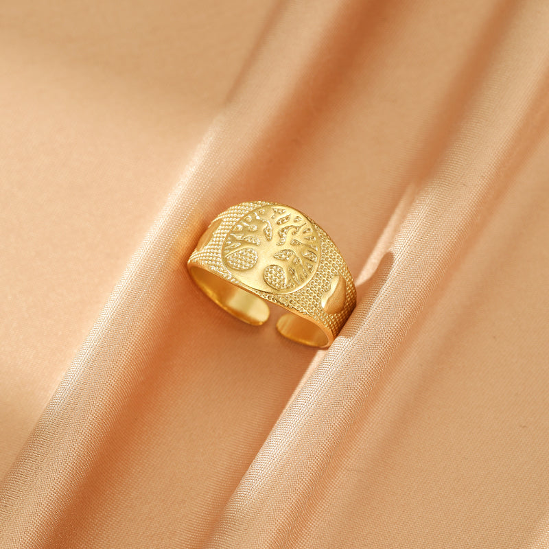 Golden Tree of Life Signet Ring