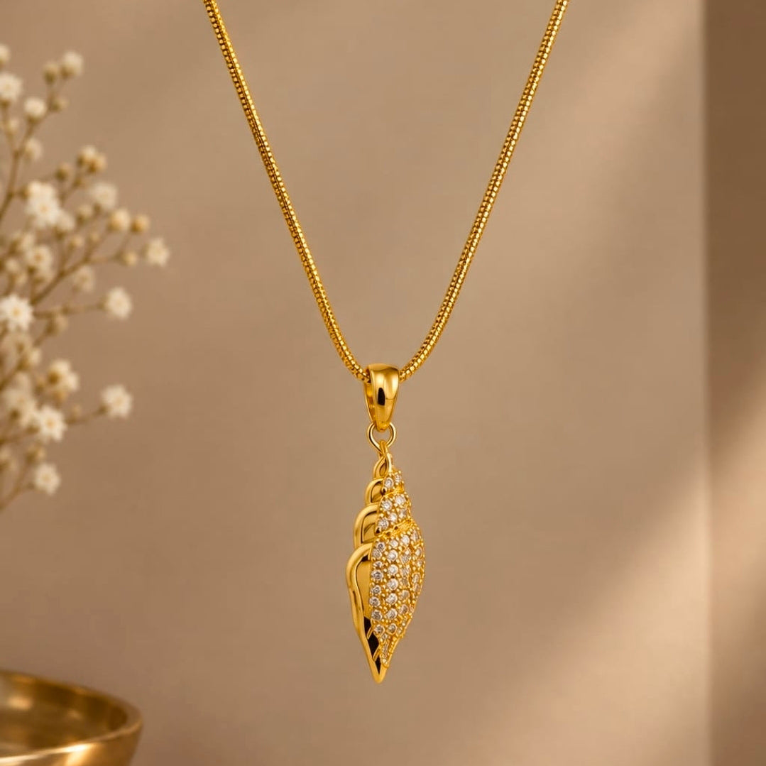 Roselle Pink Crystal Vine Necklace