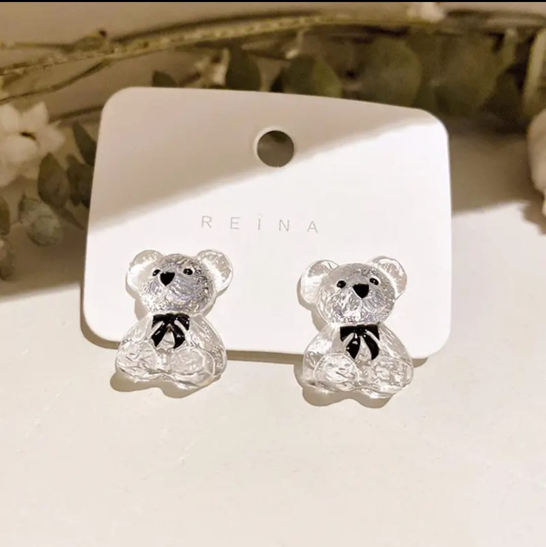 Cute Teddy Bear Stud Earrings