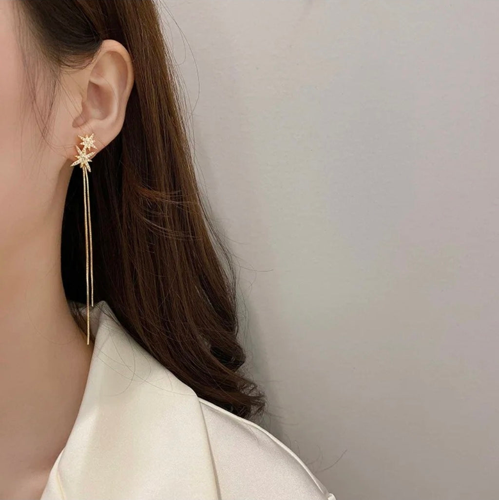Celestial Star Tassel Earrings