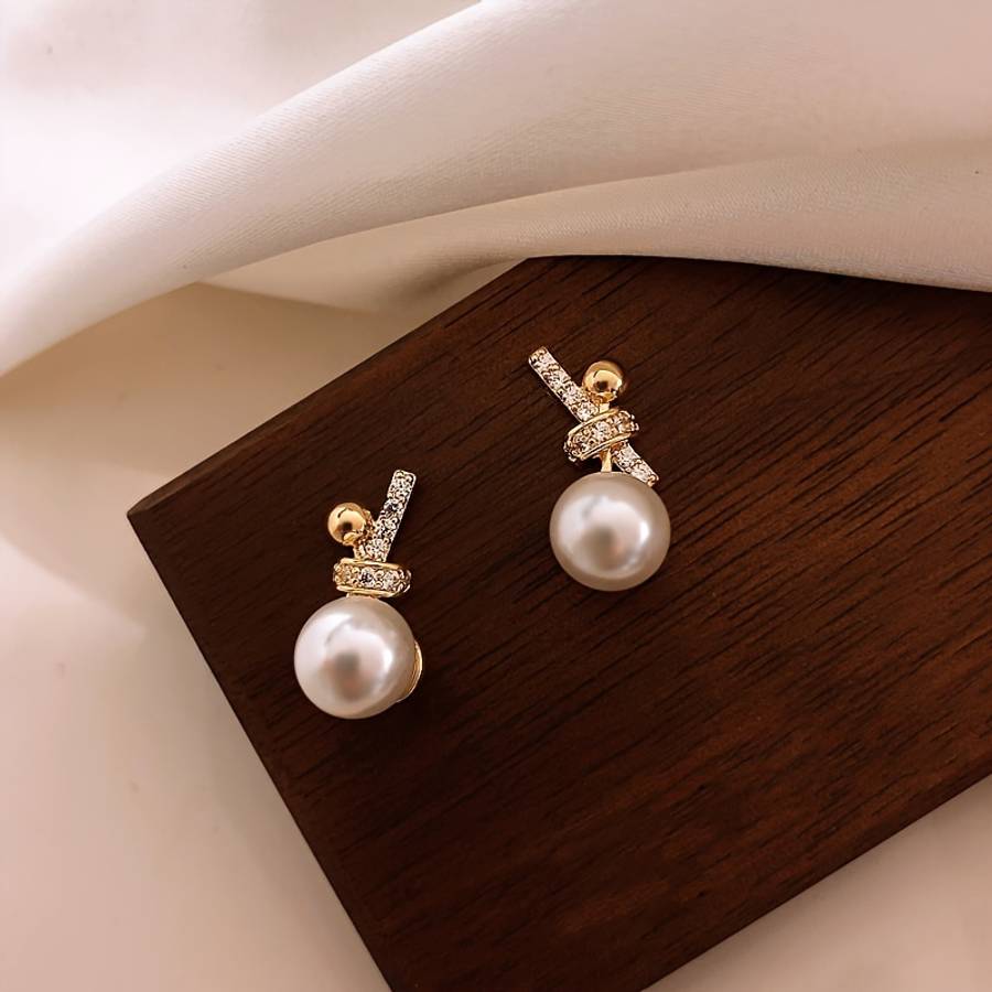 Lumi Pearl Knot Drop Earrings